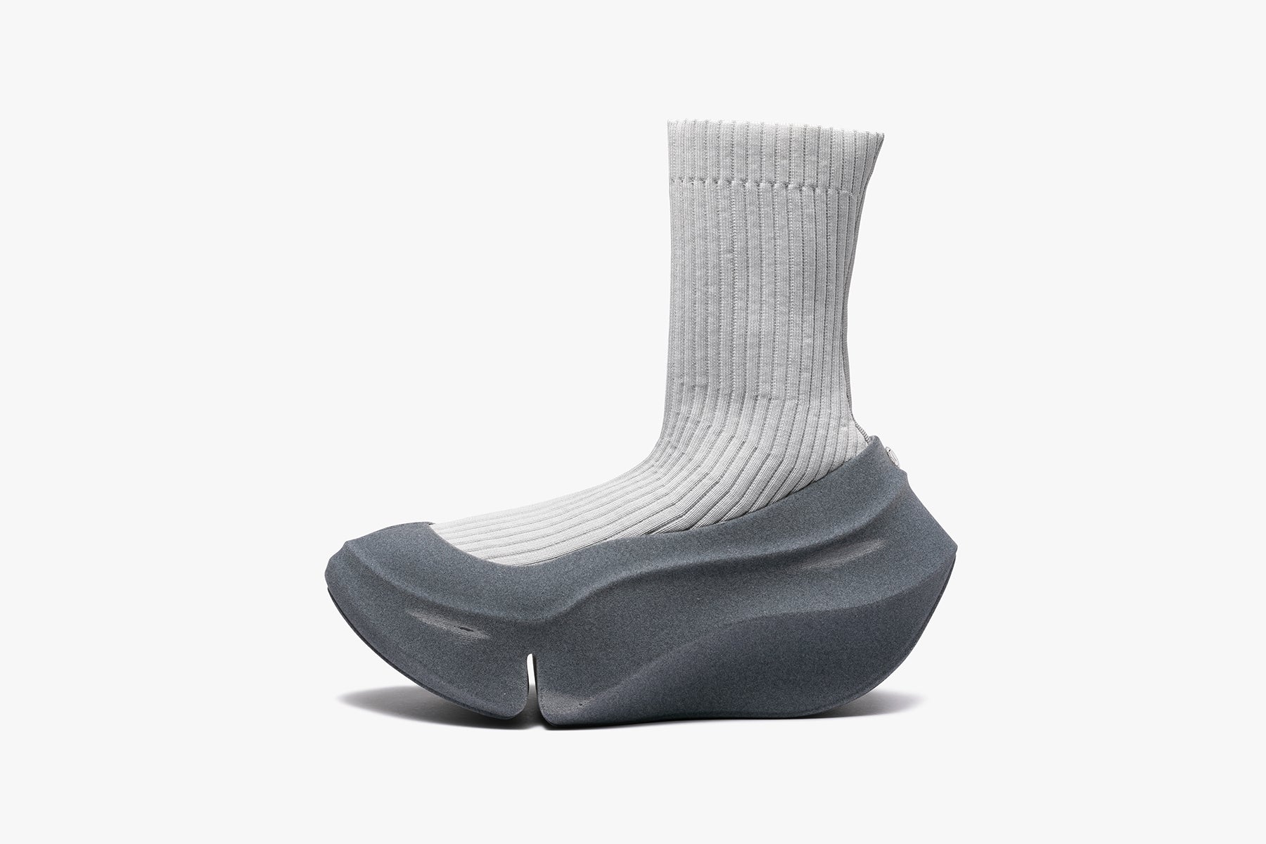 grounds ORCA RIB SOCK FLOCKY SCRATCH GRAY /GRAY