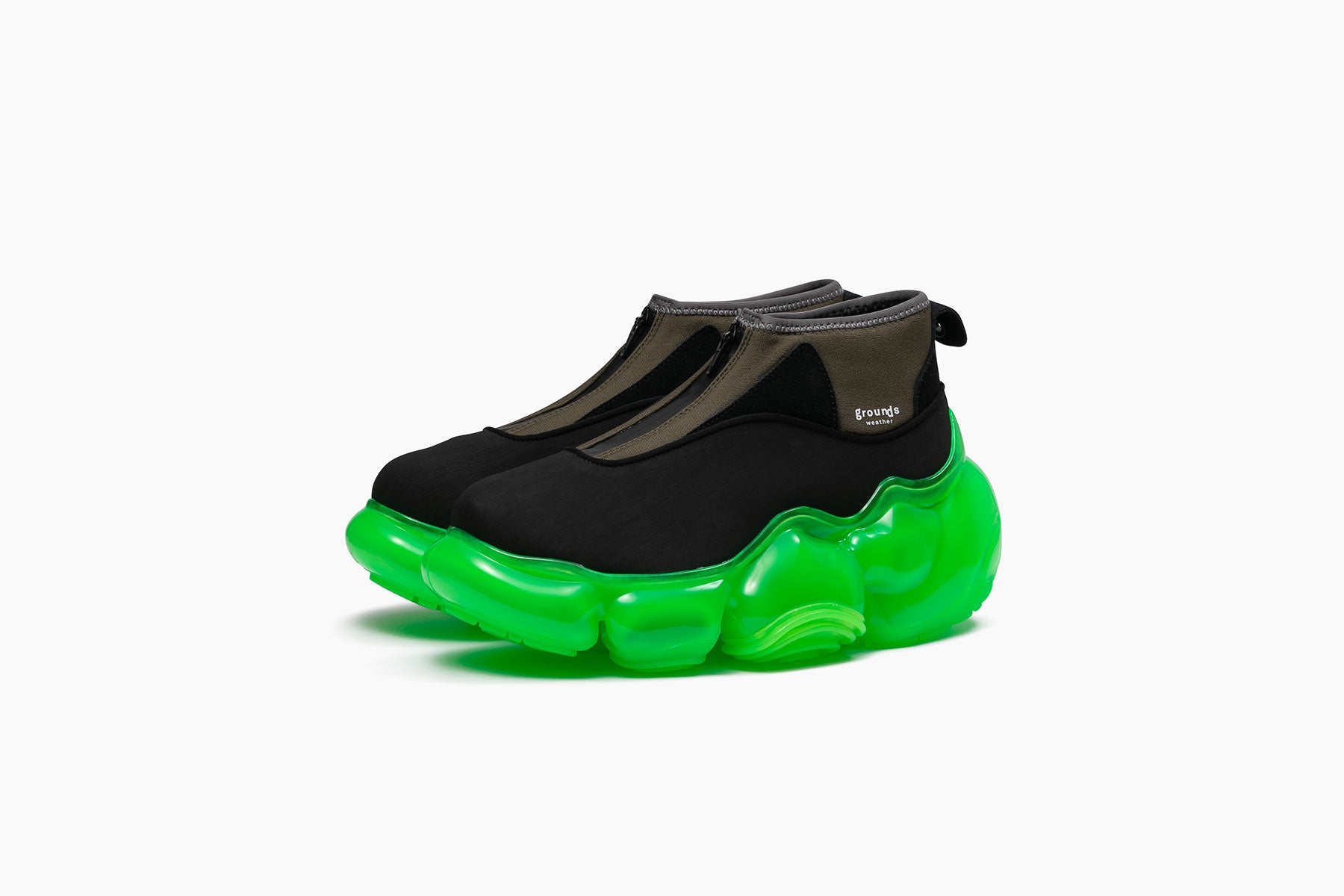 grounds MOOPIE WEATHER WAVE KHAKI BLACK / NEON GREEN