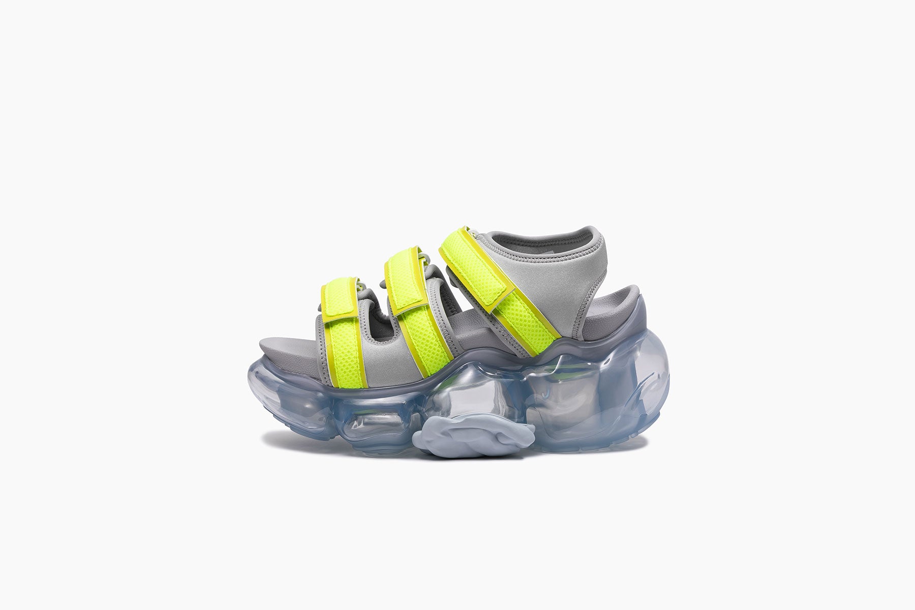 grounds MOOPIE CATERPILLAR SANDAL NEON YELLOW / ICEGRAY