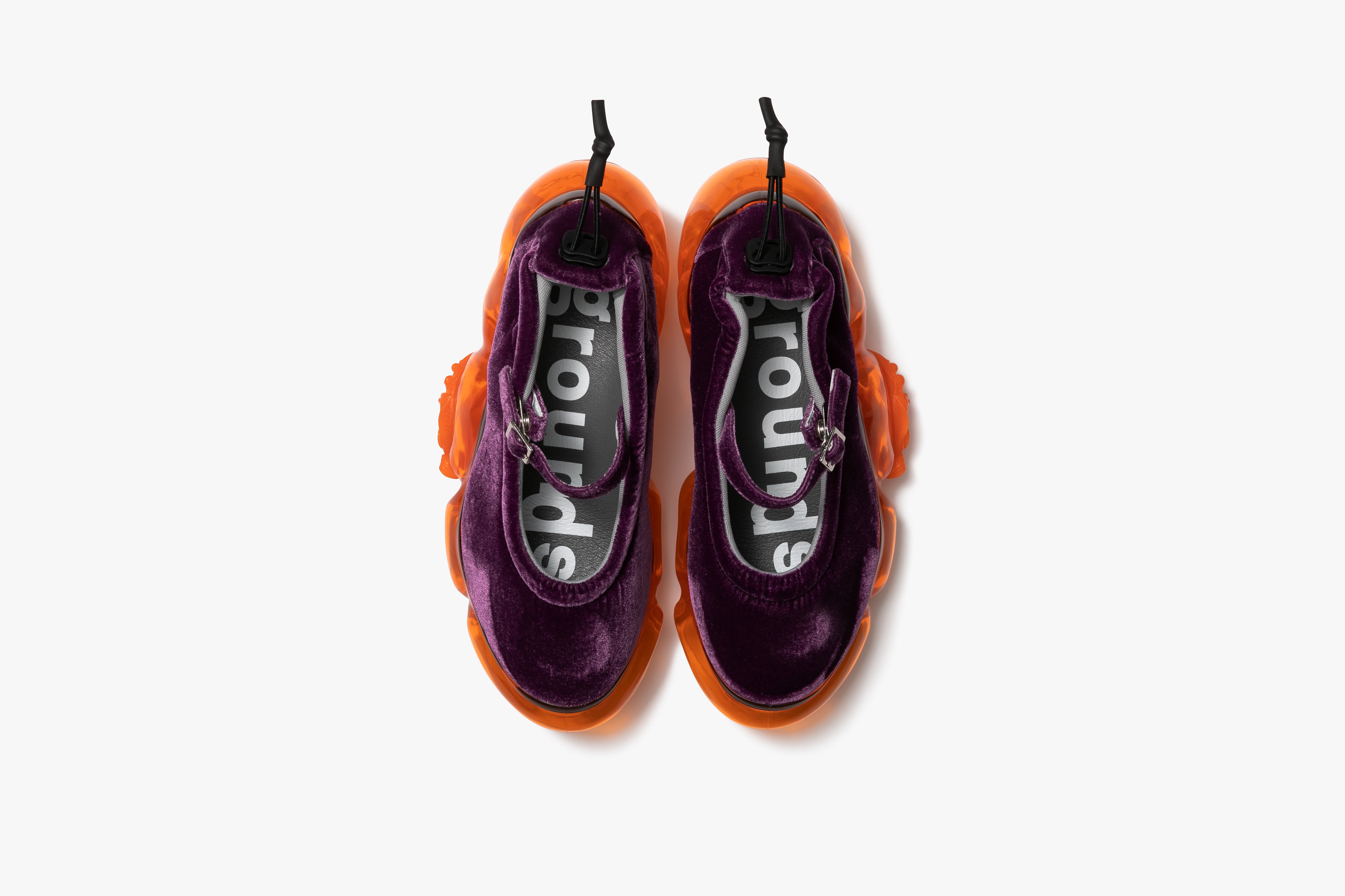 grounds MOOPIE PUMPS PURPLE VELVET / ORANGE