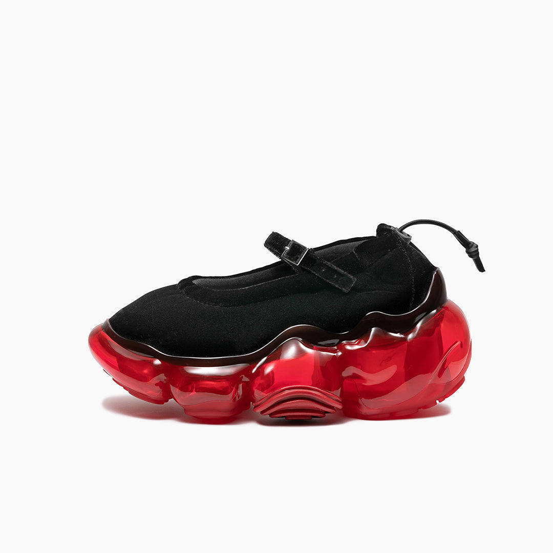 grounds MOOPIE PUMPS BLACK VELVET / BLOOD