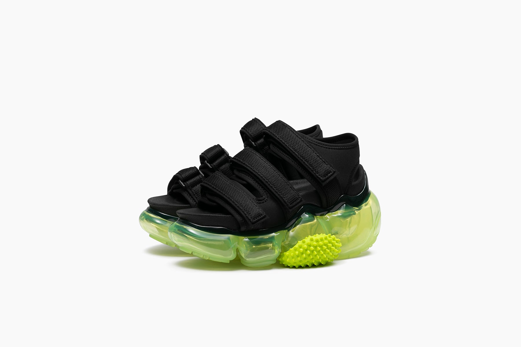 MOOPIE CATERPILLAR SANDAL BLACK / NEON YELLOW