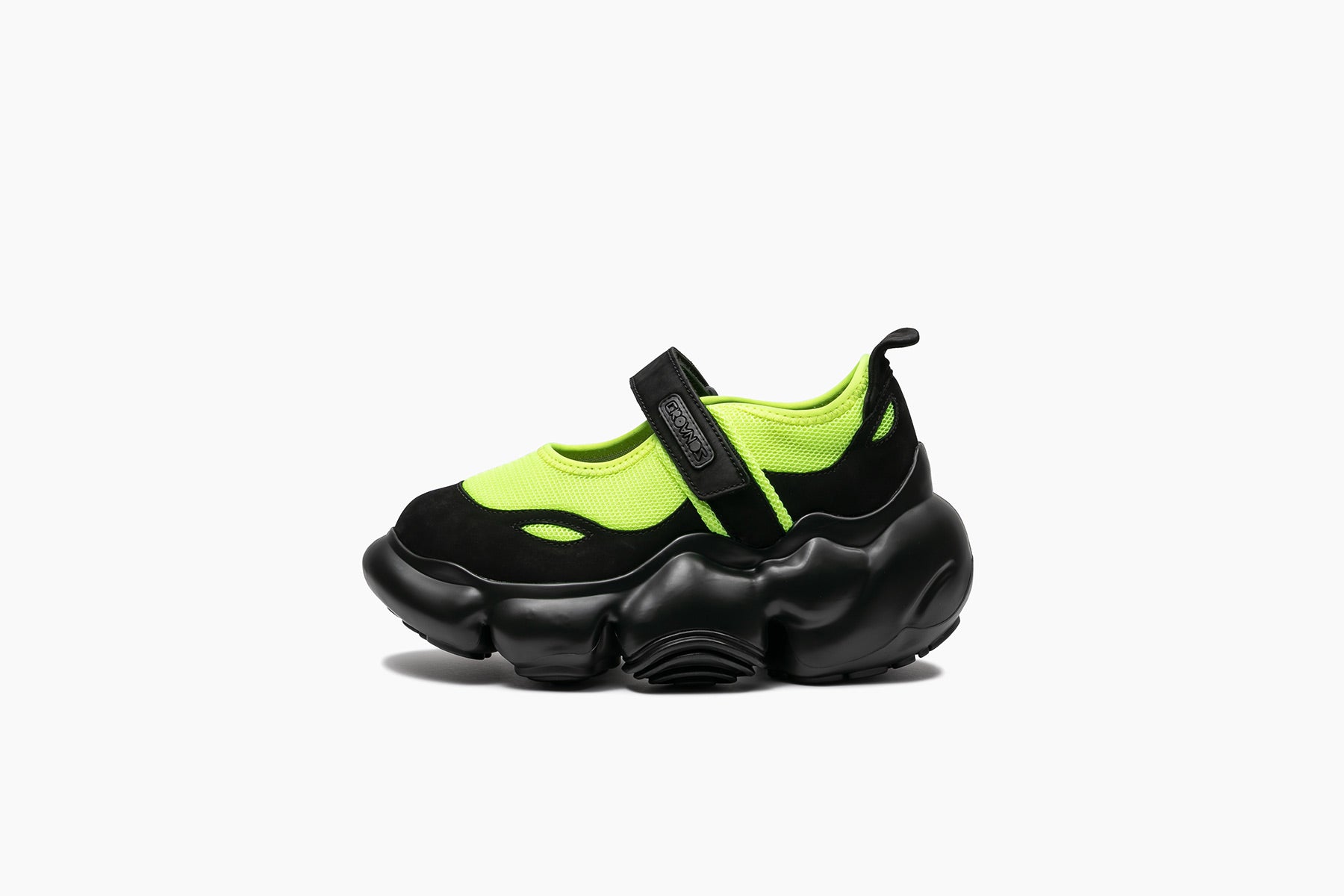 grounds MOOPIE MARY JANE NEON YELLOW BLACK / BLACK SOLID MATTE