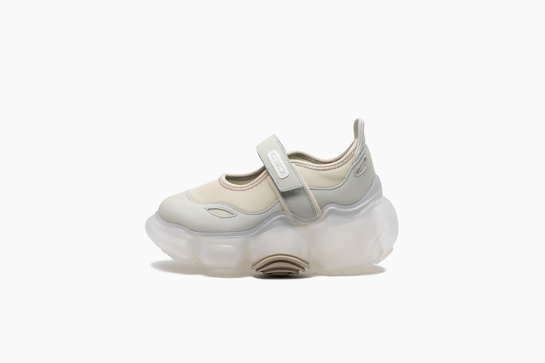grounds MOOPIE MARY JANE DESERT GRAY / CLEAR MATTE