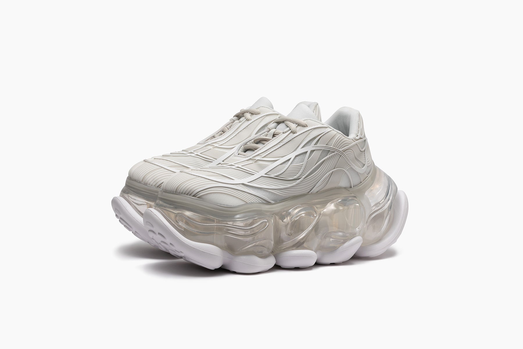 grounds SKYSCRAPER WIRE　WHITE GRAY / CLEAR