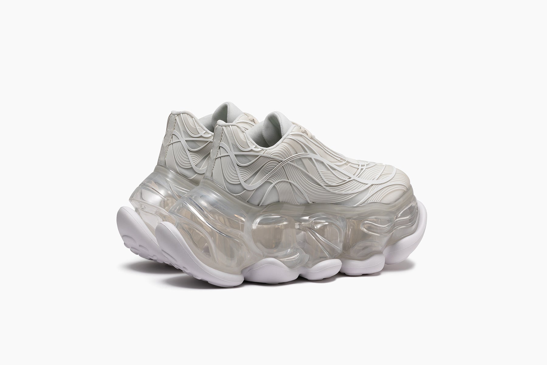 grounds SKYSCRAPER WIRE　WHITE GRAY / CLEAR