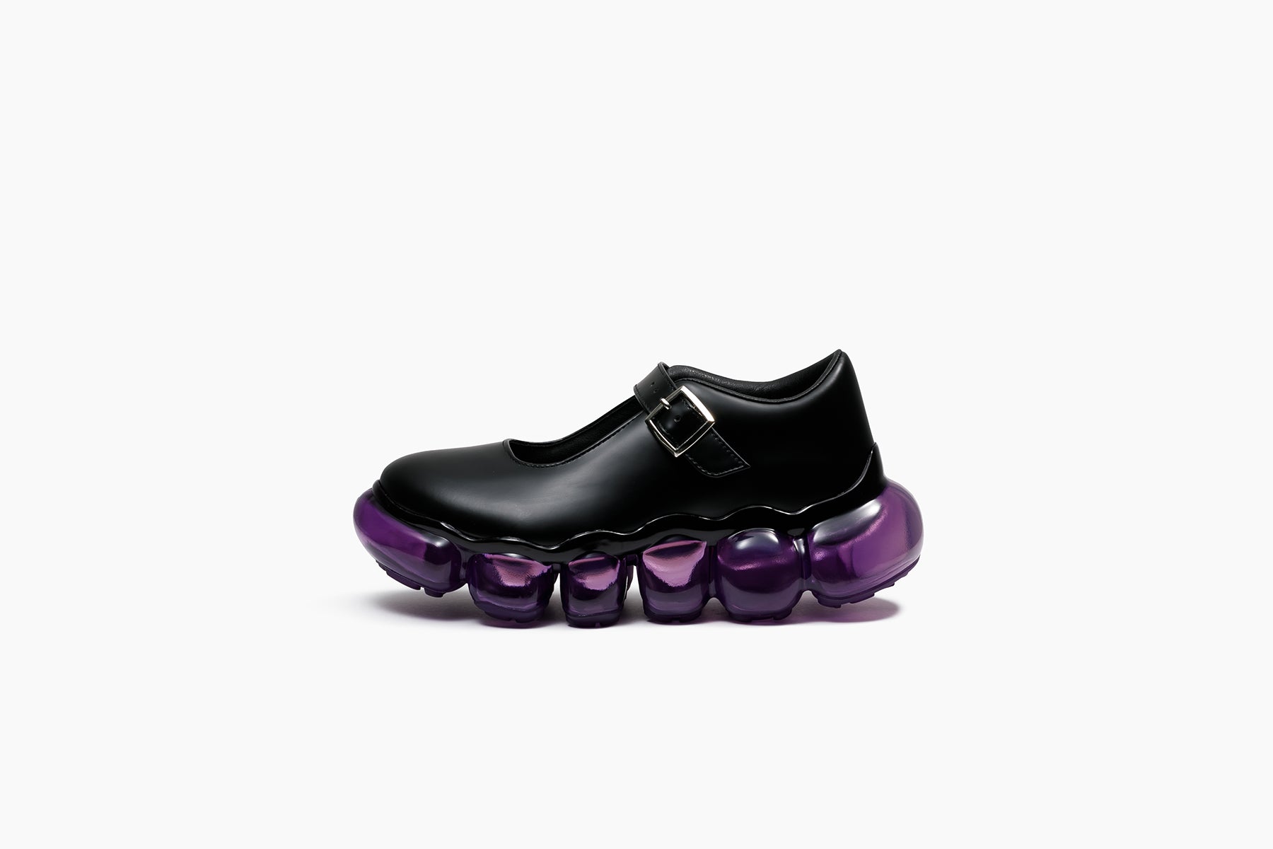 grounds JEWELRY PEBBLE　BLACK LEATHER / PURPLE