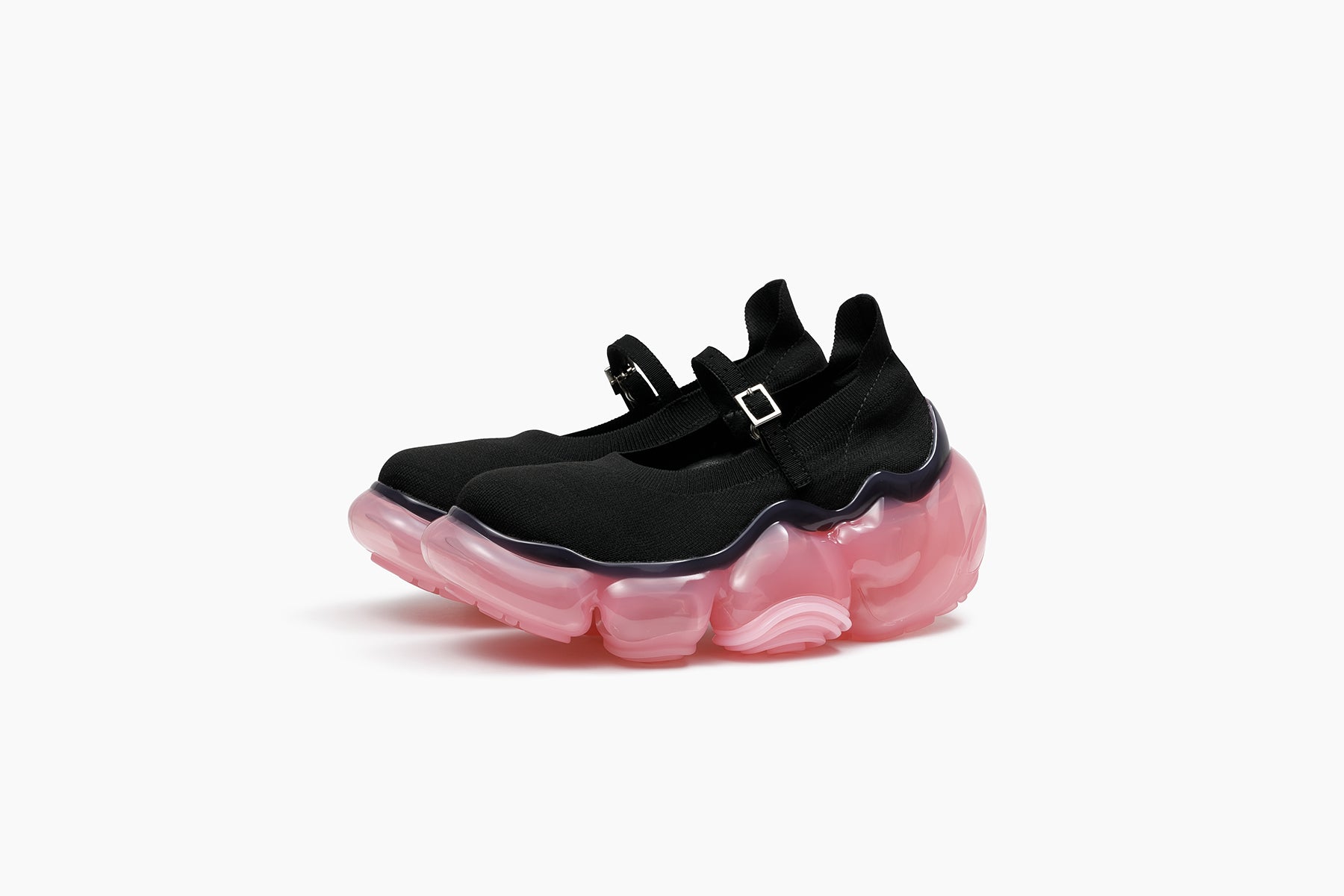 grounds MOOPIE KNIT PUMPS BLACK / STRAWBERRY