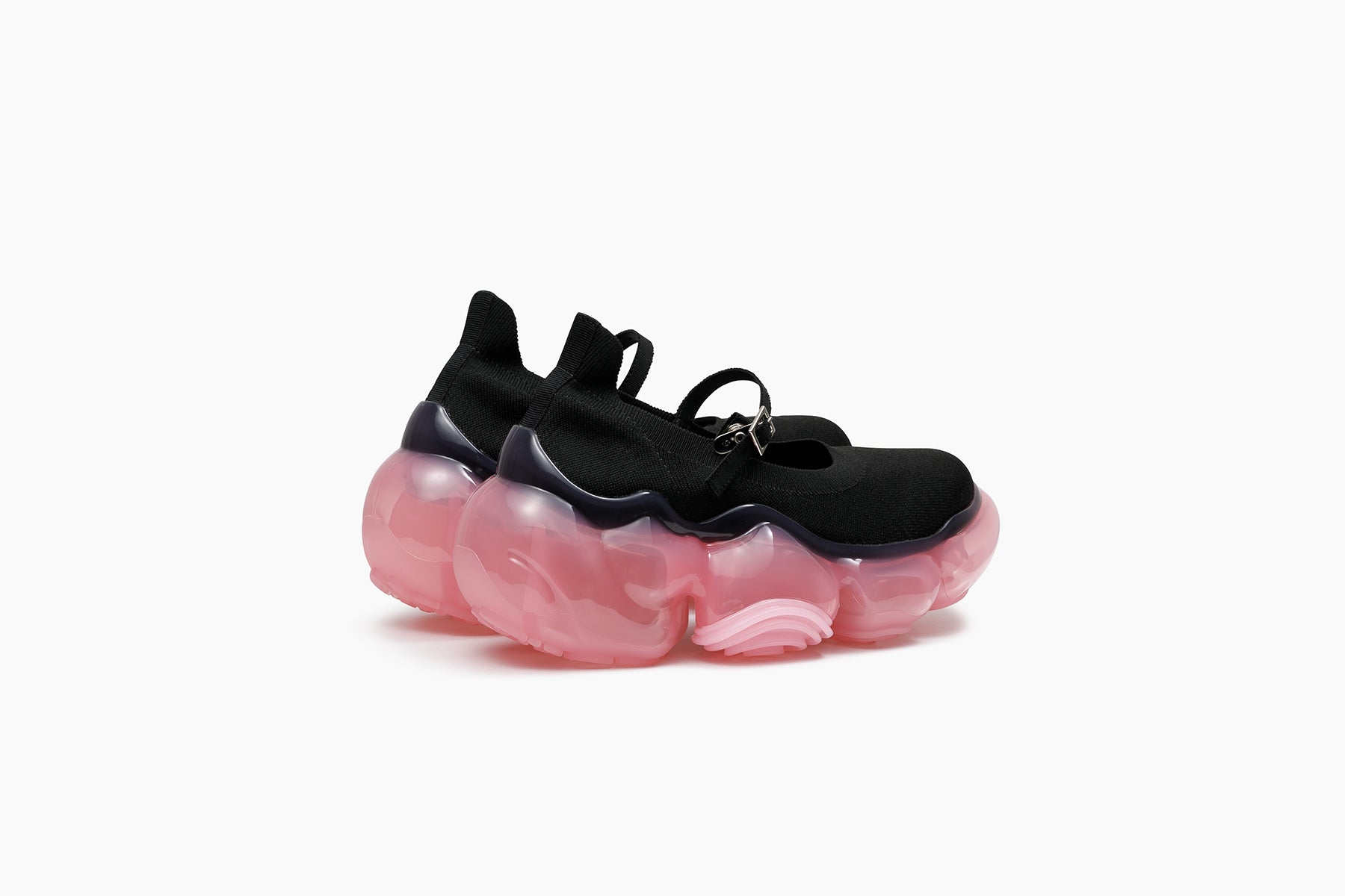 grounds MOOPIE KNIT PUMPS BLACK / STRAWBERRY